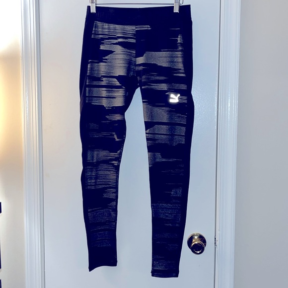 Puma Pants - Puma women’s silver and black leggings